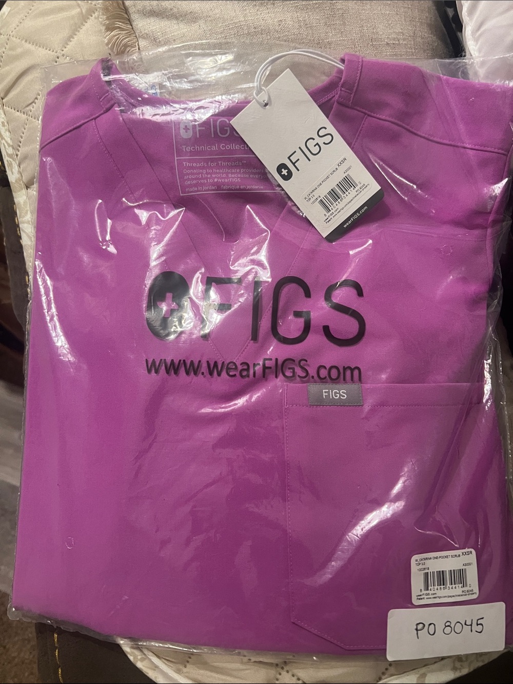 FIGS Women’s Catarina Fuchsia Scrub Top PO 8045